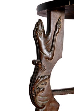 20th Century French Faux Bronze and Marble Guéridon