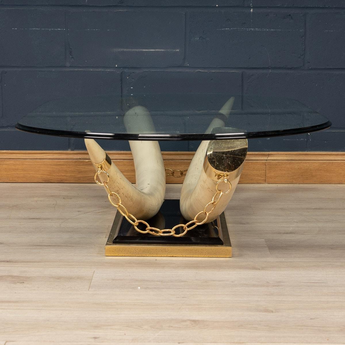 20th Century French Faux Tusk Coffee Table, c.1970 For Sale 2