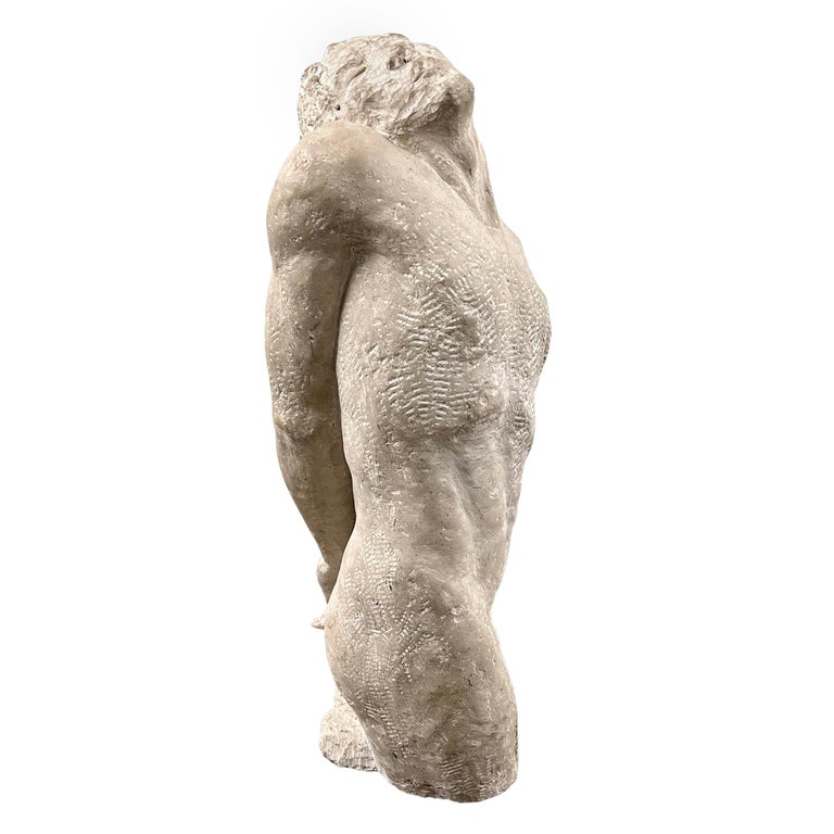 Hand-Carved 20th Century French Figural Statue For Sale