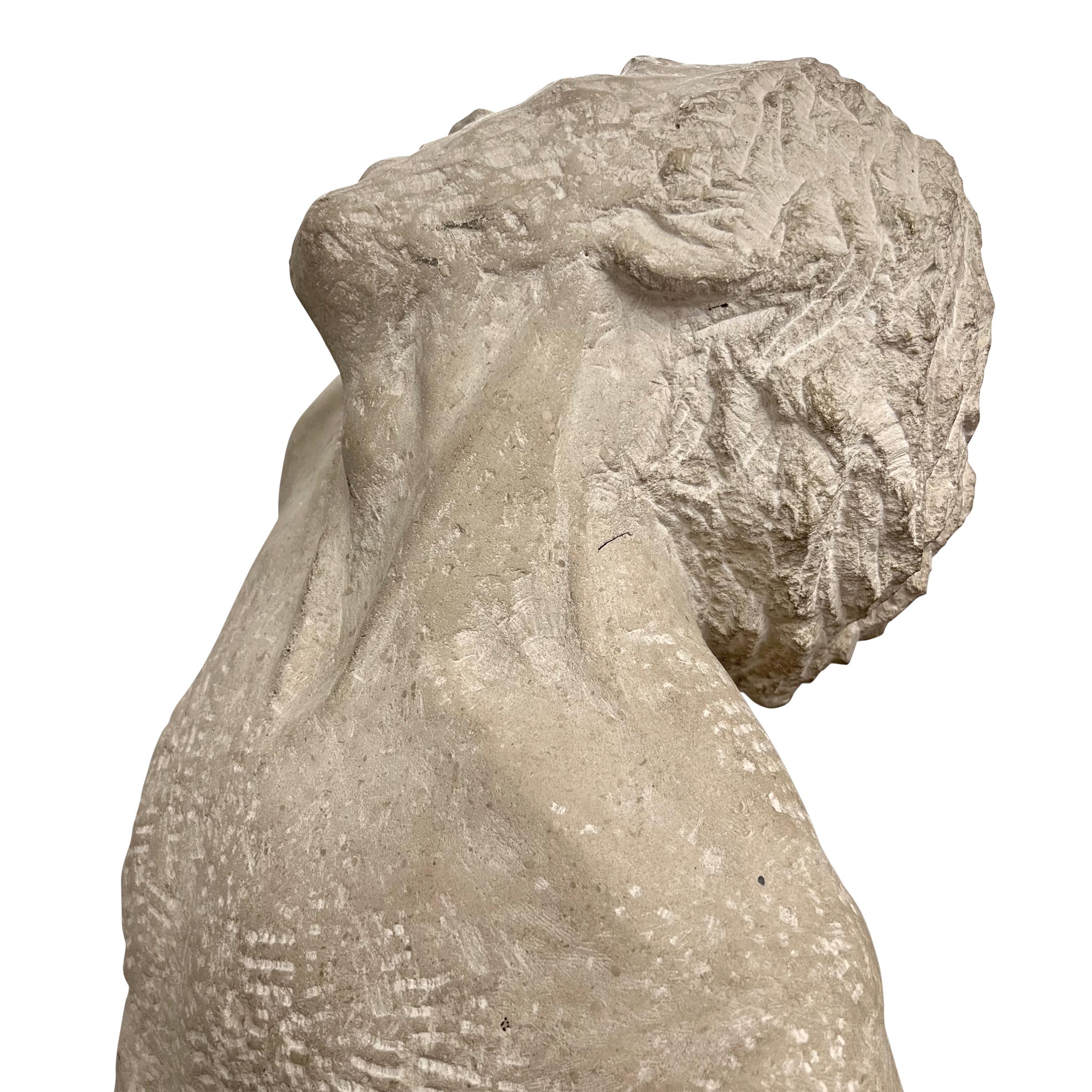 Limestone 20th Century French Figural Statue