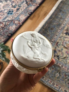 20th Century French Fine Porcelain White Chocolate Box by Limoge