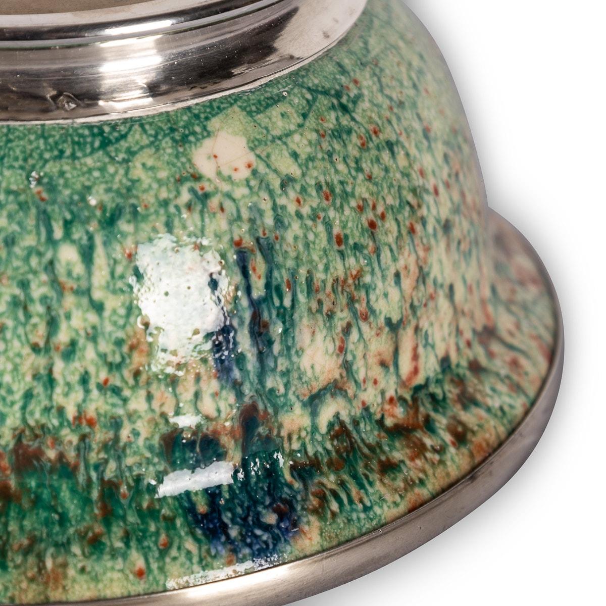 Französische Flammglasur-Keramik des 20. Jahrhunderts & Silbermontierte Schale, um 1900 im Angebot 12