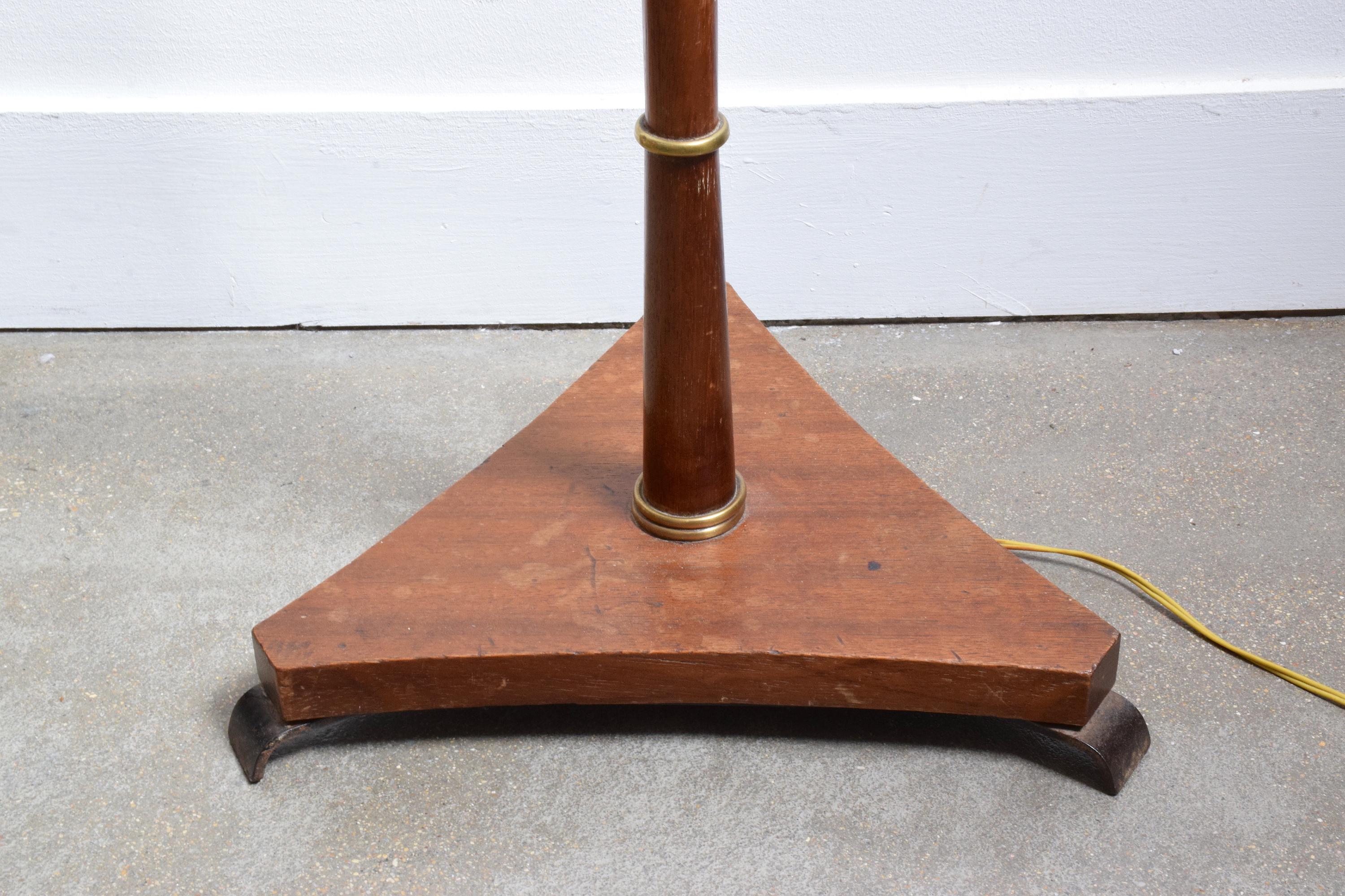 Brass 20th Century French Floor Lamp by Maison Lunel, 1950s