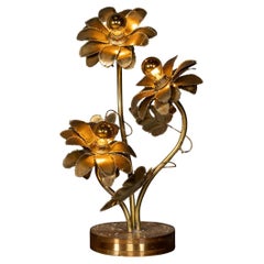 20th Century French Floral Floor / Side Lamp By Maison Jansen, c.1960