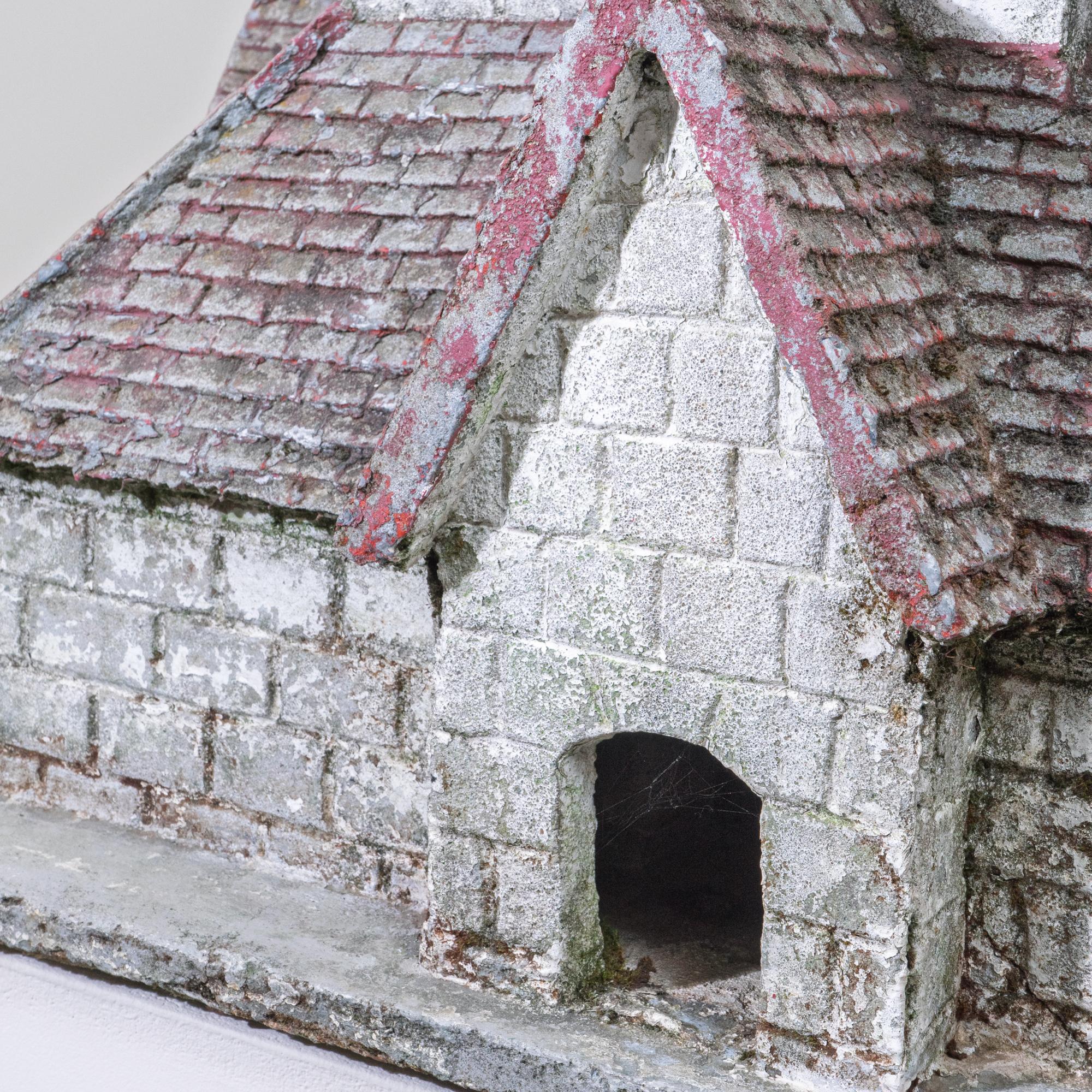 20th Century French Folk Art Concrete Model of Church For Sale 11