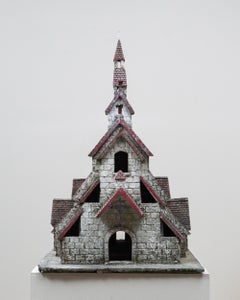 20th Century French Folk Art Concrete Model of Church