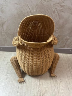 20th century French Frog Wicker Basket by Olivier Cajan, 1970s