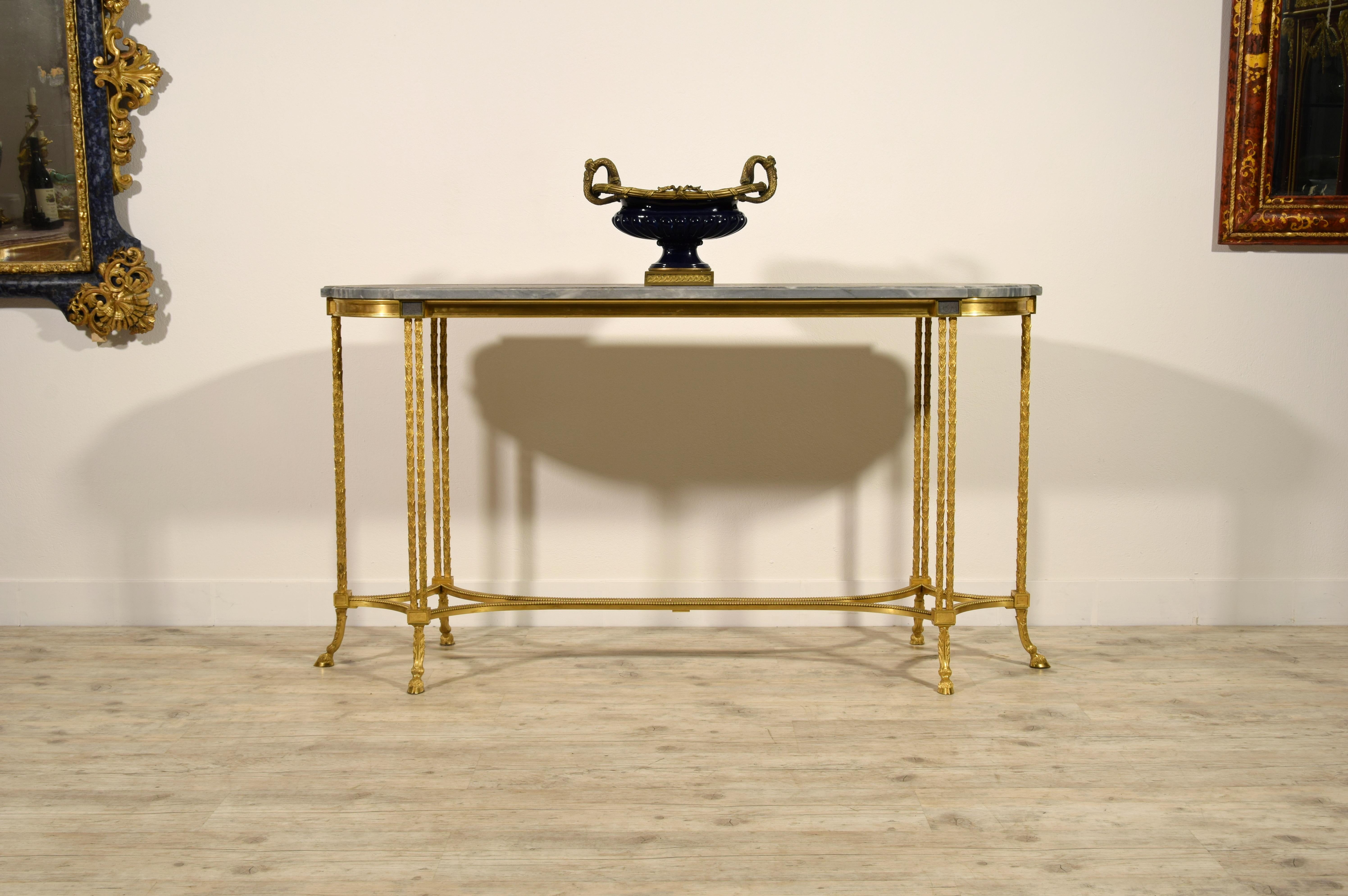 20th century, French Gilt Bronze Console Table by Maison Baguès  For Sale 7