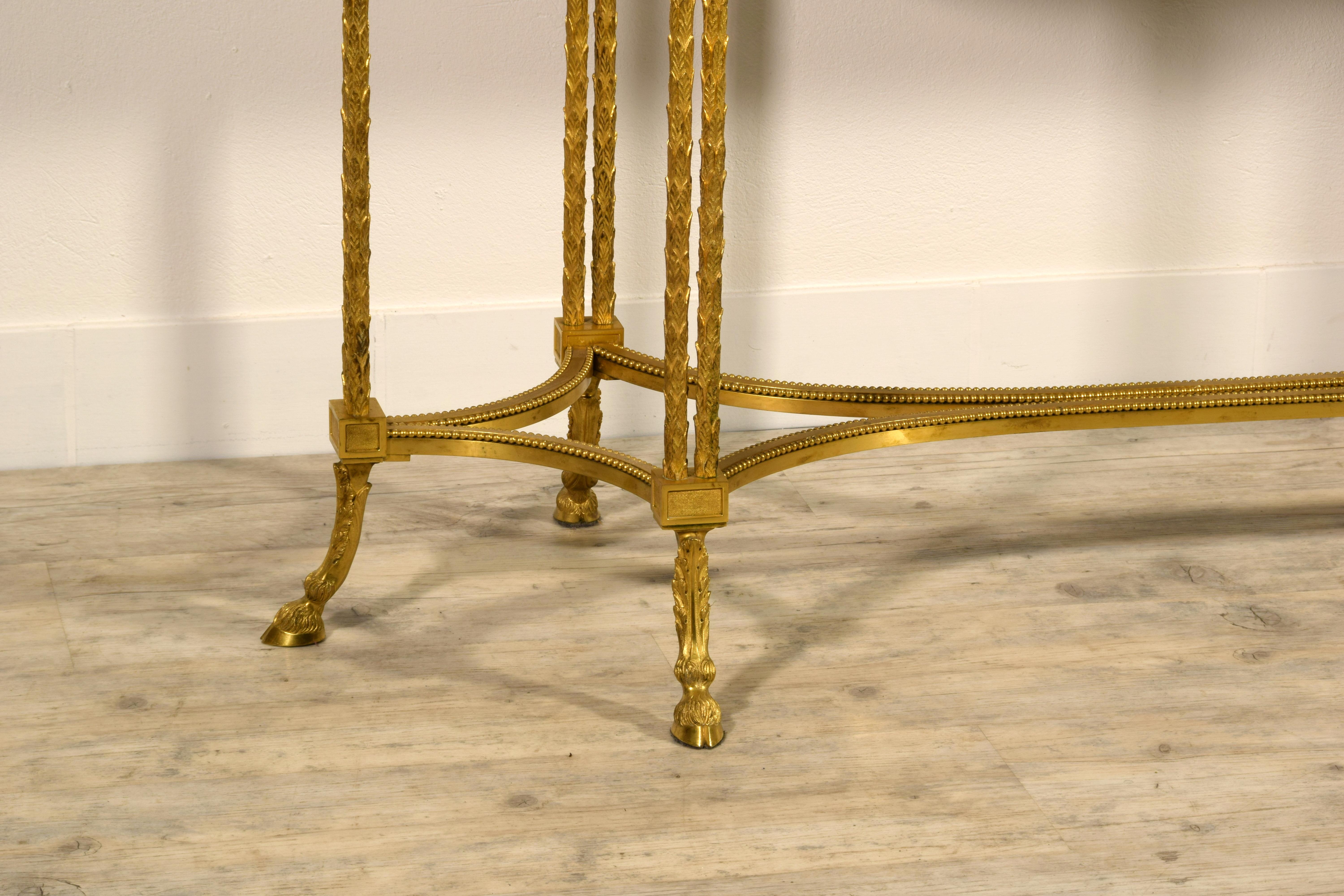 20th century, French Gilt Bronze Console Table by Maison Baguès  For Sale 9