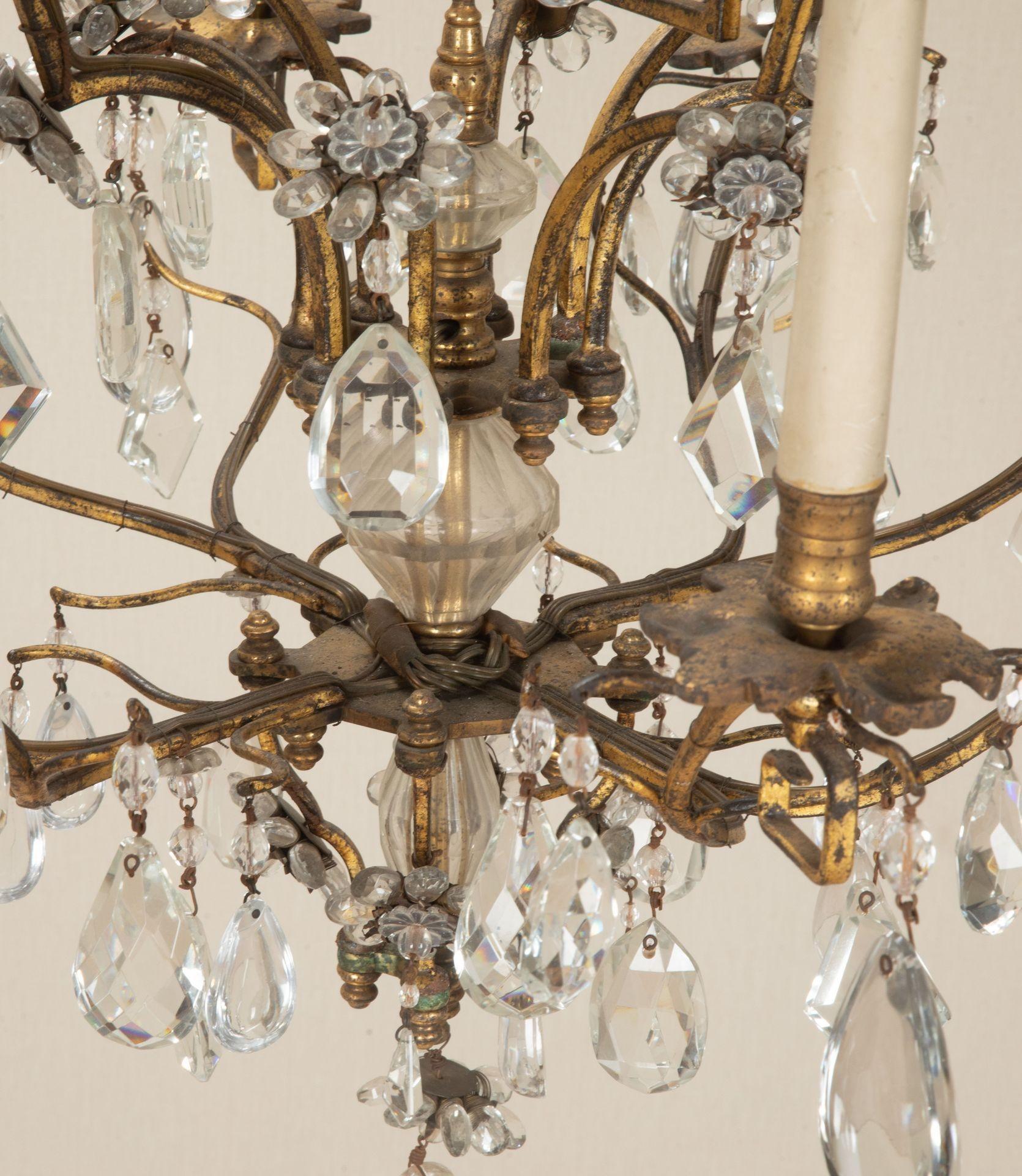 20th Century French Gilt Metal Chandelier For Sale 1