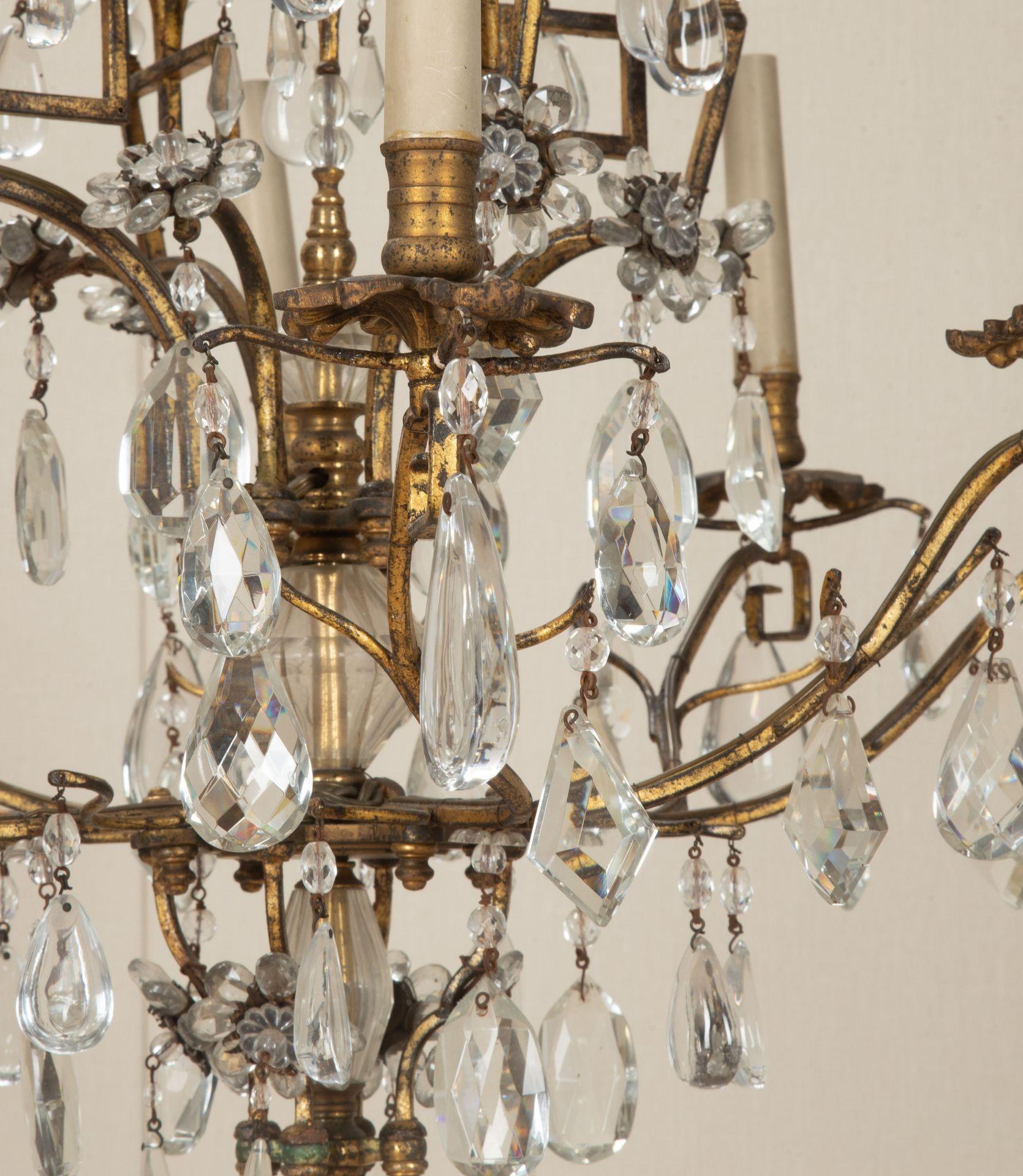 20th Century French Gilt Metal Chandelier For Sale 3