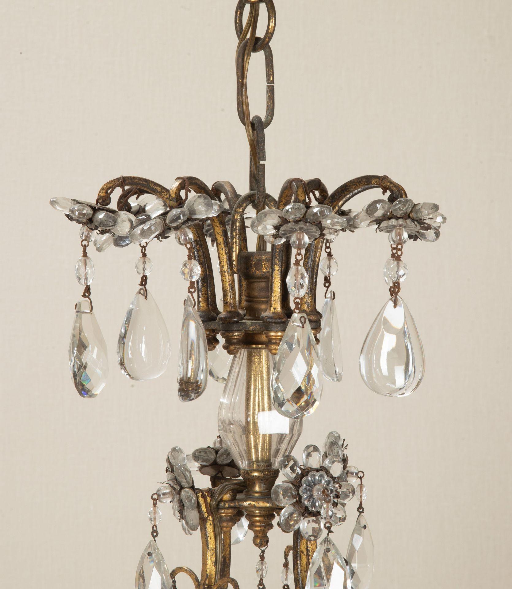 20th Century French Gilt Metal Chandelier For Sale 4