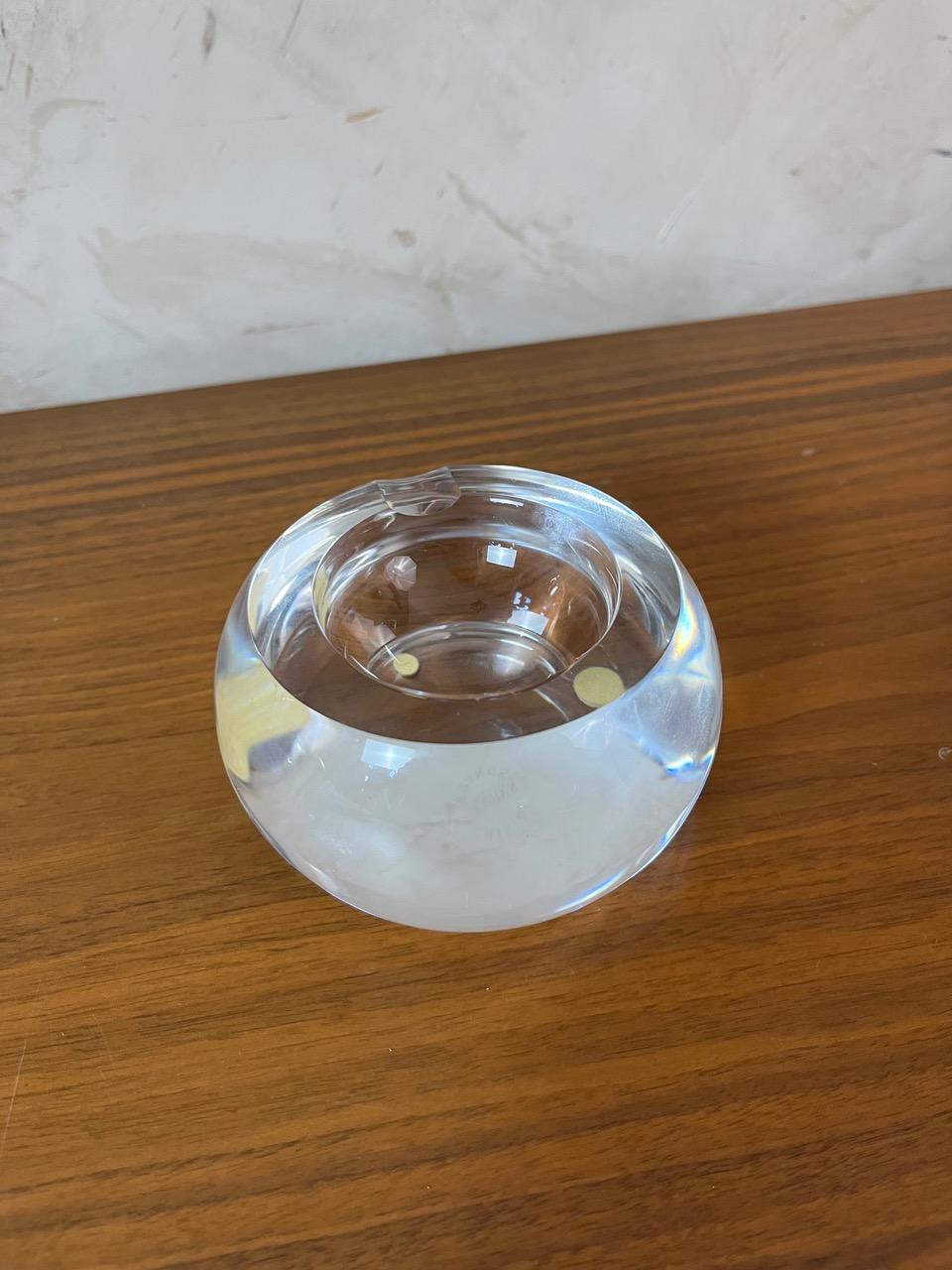 20th century French Glass Ball and Its base in the style of Baccarat, 1930s For Sale 5