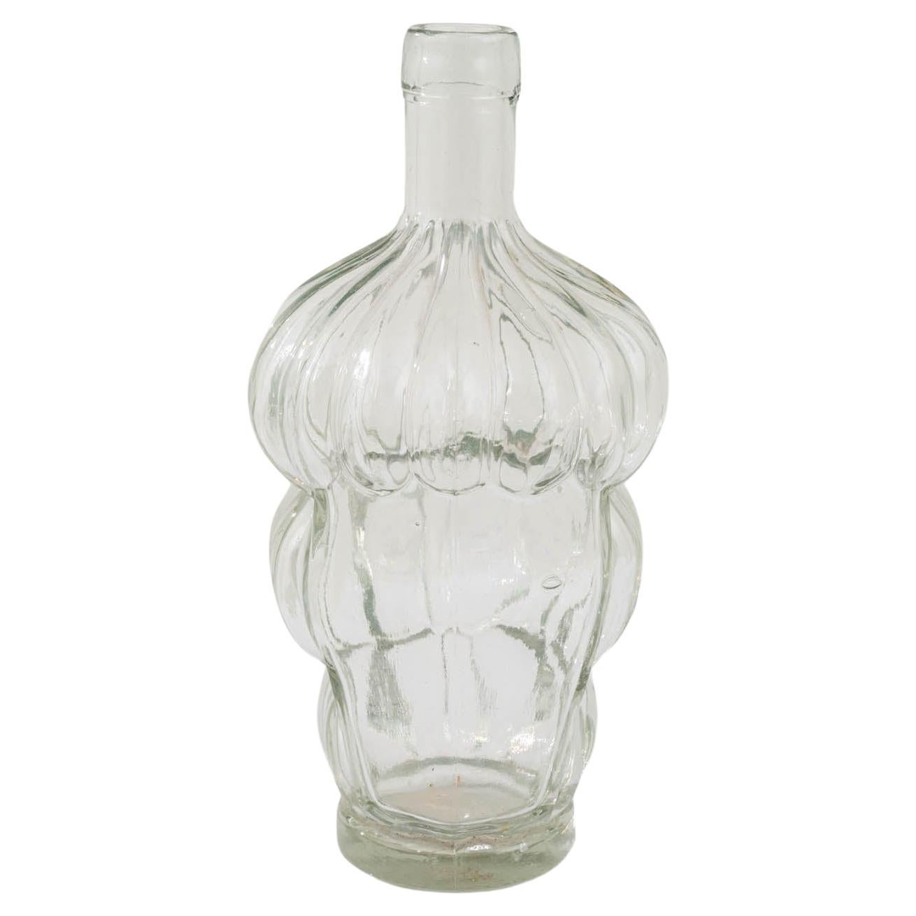 Französische Glasflasche des 20. Jahrhunderts