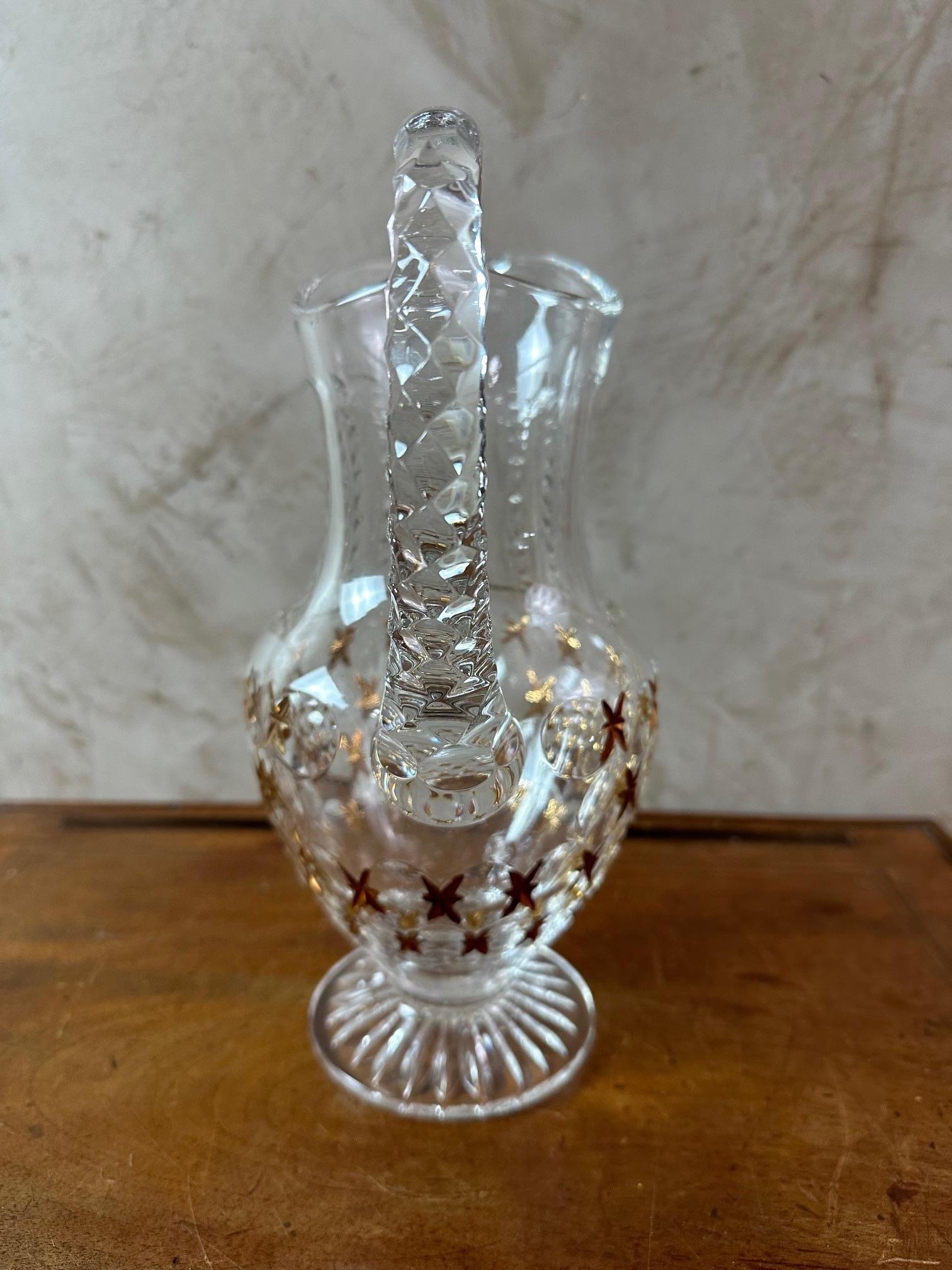 Fin du 20e siècle Pichet en verre français du 20e siècle, 1980 en vente