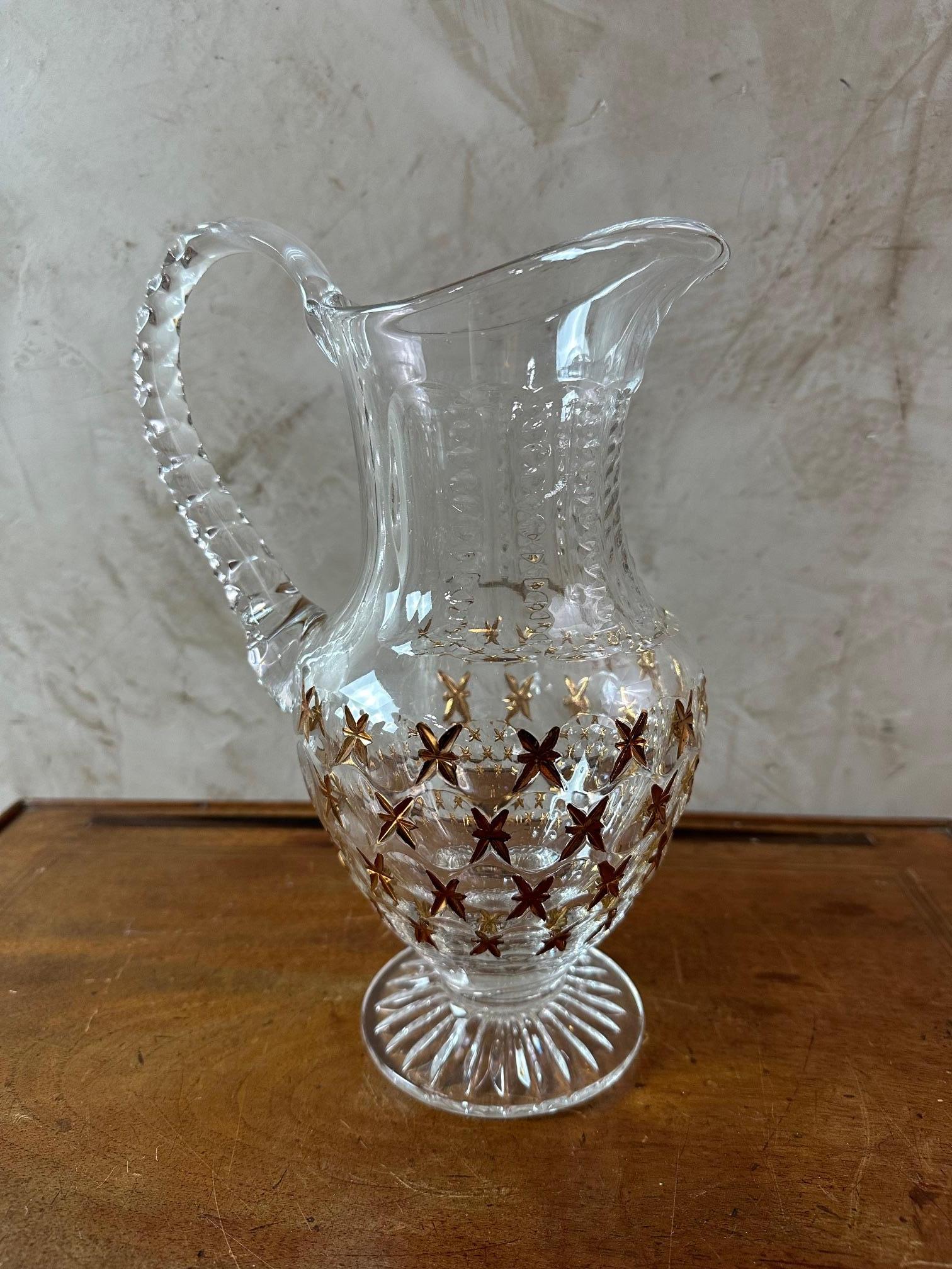Pichet en verre français du 20e siècle, 1980 en vente 1