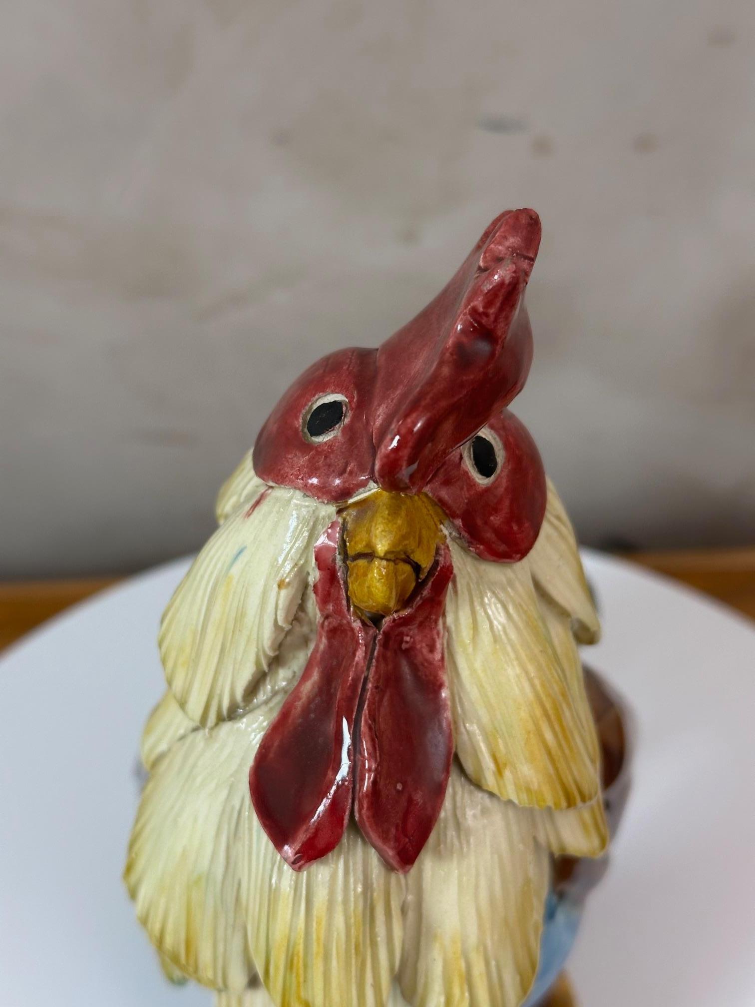 Coq français du 20e siècle en céramique émaillée en vente 4