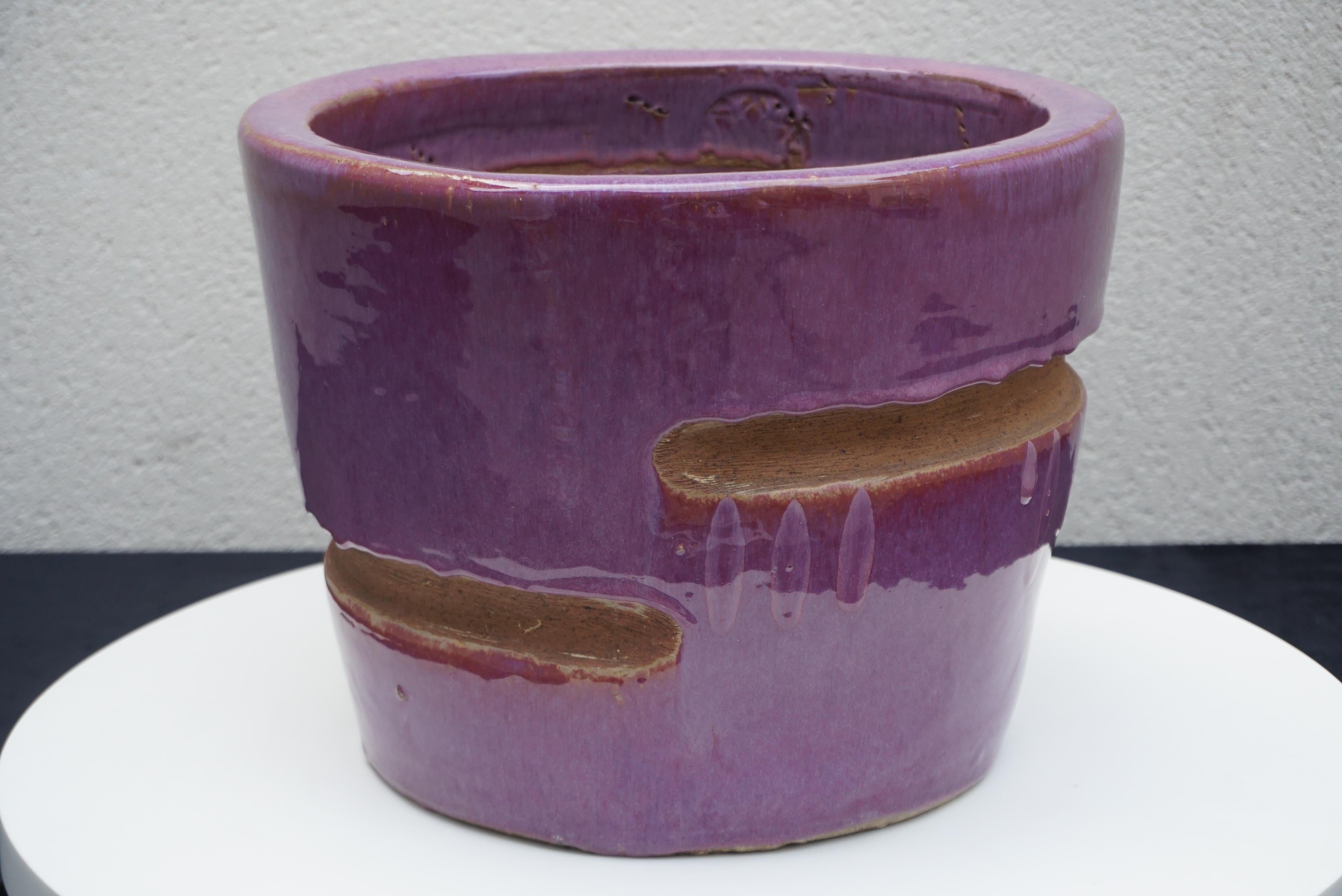 purple glazed terracotta