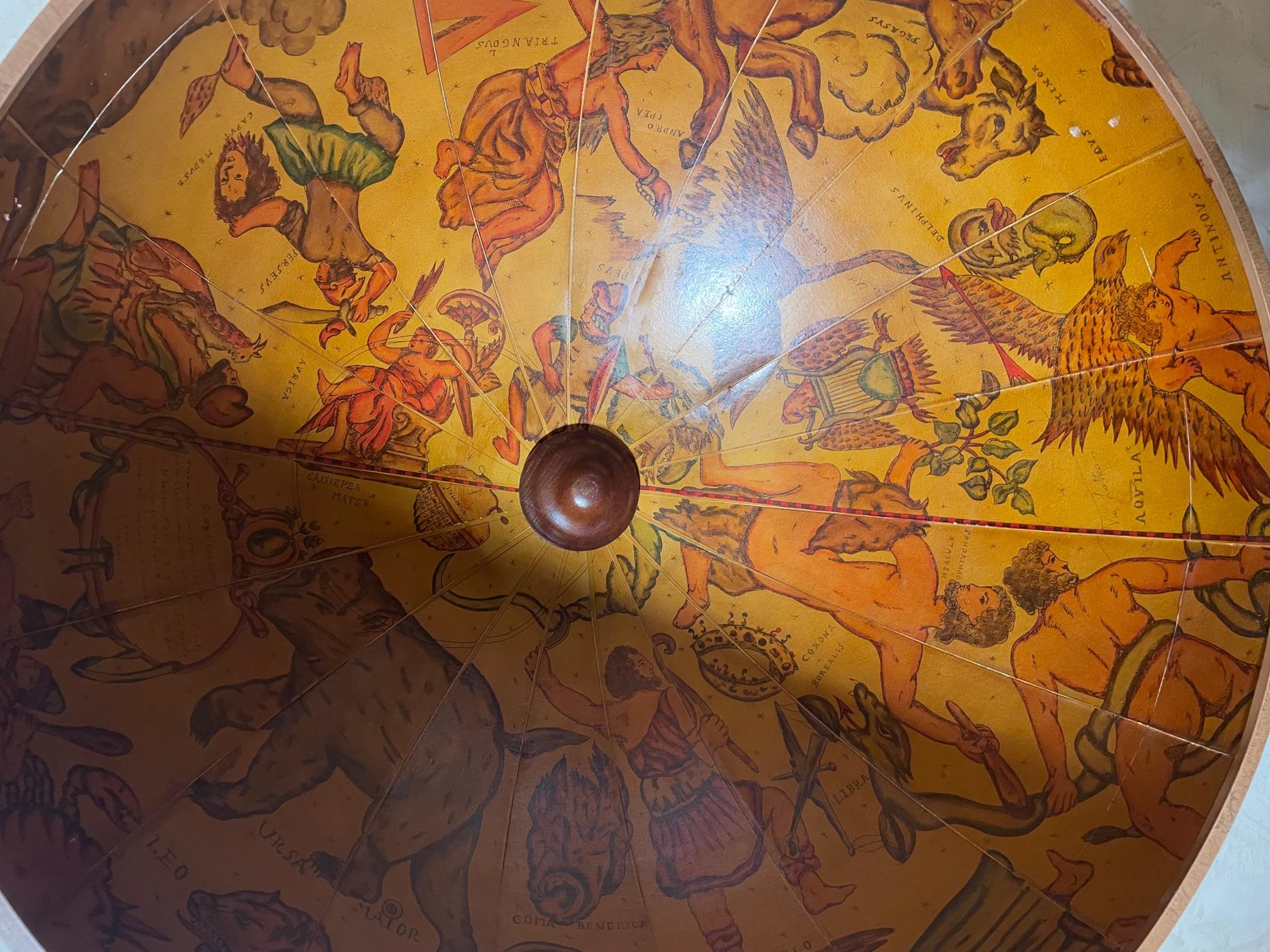 20th century French Globe Cocktail Cabinet Bar with Zodiac signs, 1980s 6