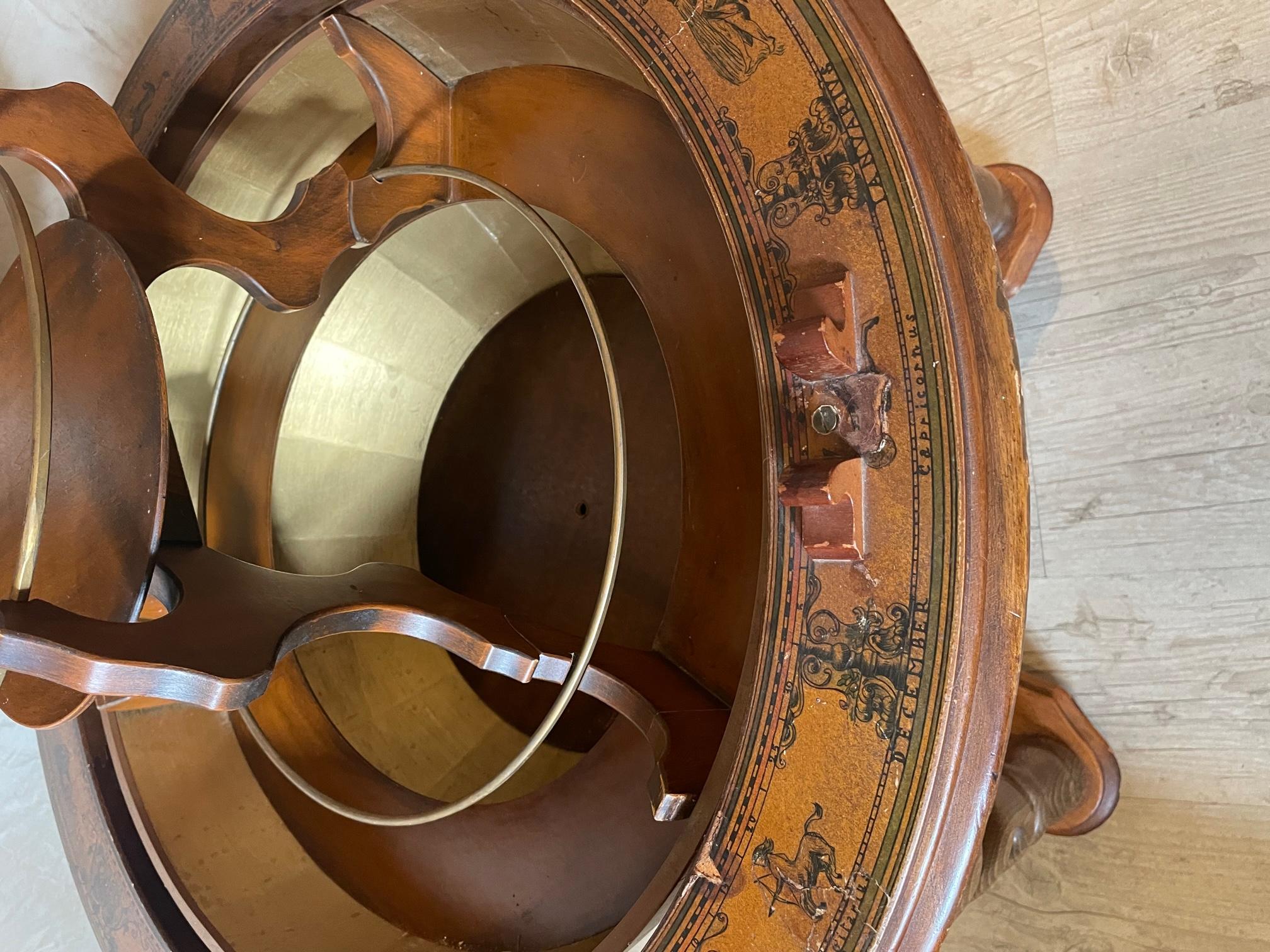 20th century French Globe Cocktail Cabinet Bar with Zodiac signs, 1980s 7