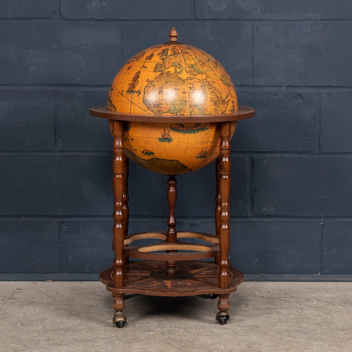 20th Century French Globe Drinks Trolley c.1970 In Good Condition In Royal Tunbridge Wells, Kent