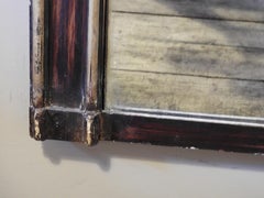 20th Century French Gold and Black Patinated Mirror