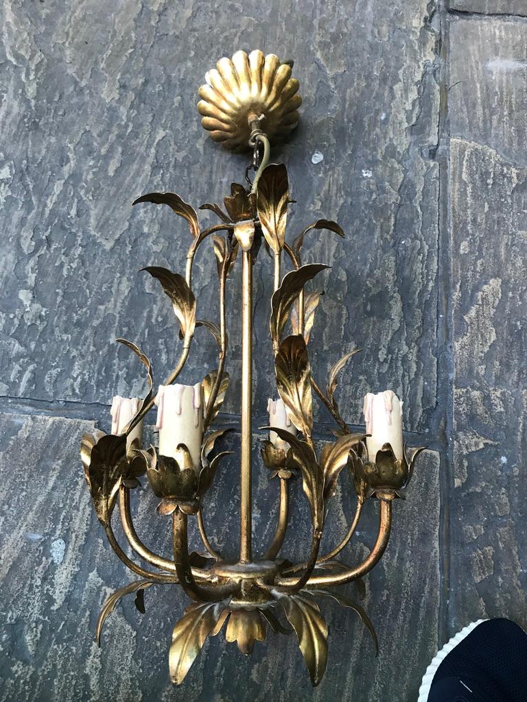 20th Century French Gold Gilt Light For Sale 1