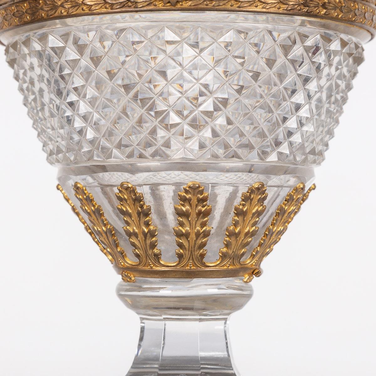20th Century French Gold Plated & Baccarat Glass Vase, c.1900 For Sale 9
