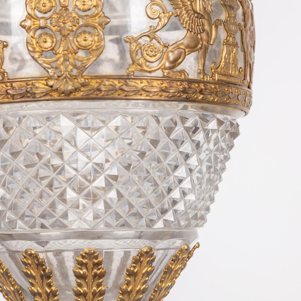 20th Century French Gold Plated & Baccarat Glass Vase, c.1900 For Sale 10