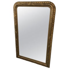  20th Century French Golden Wood and Stucco Mirror, 1900s