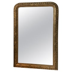 20th Century French Golden Wood and Stucco Mirror, 1900s