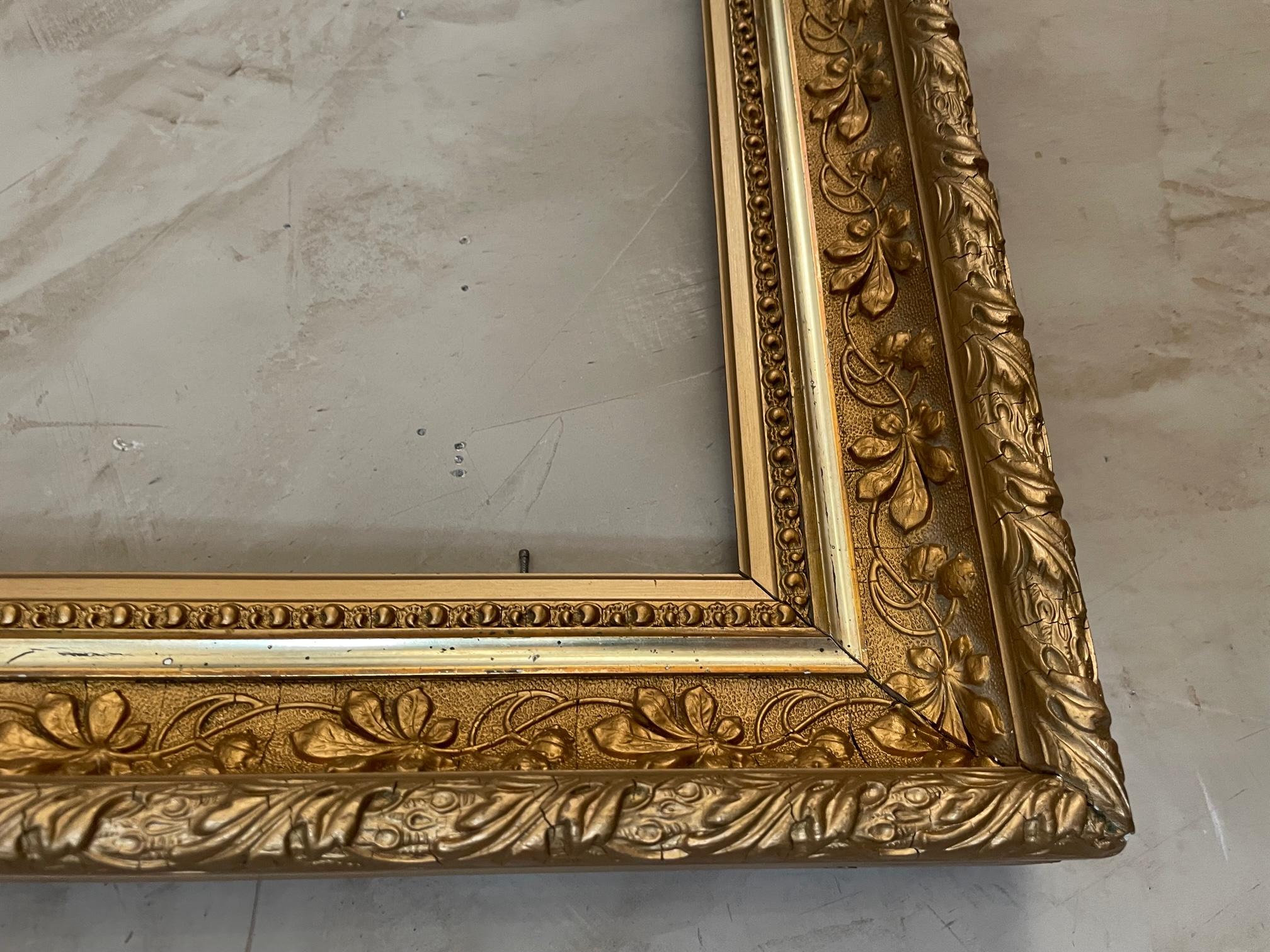 Cadre en bois doré français du XXe siècle, années 1900 Bon état - En vente à LEGNY, FR
