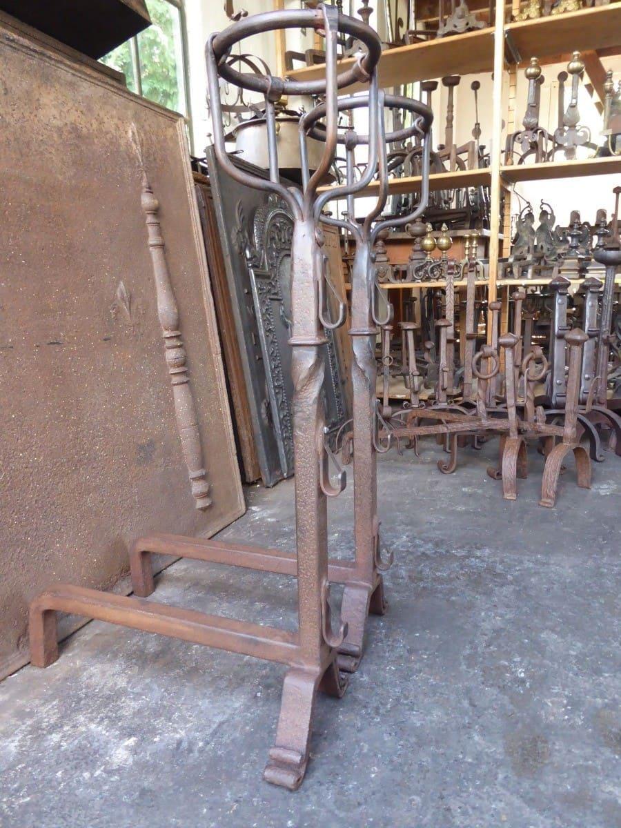 20th Century French Gothic Style Andirons or Firedogs For Sale 6