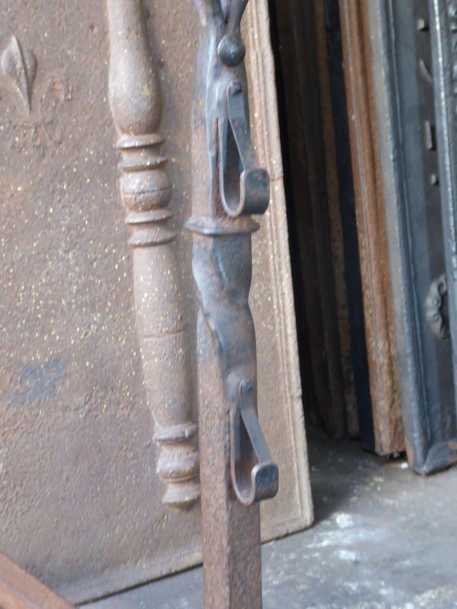 20th Century French Gothic Style Andirons or Firedogs For Sale 2