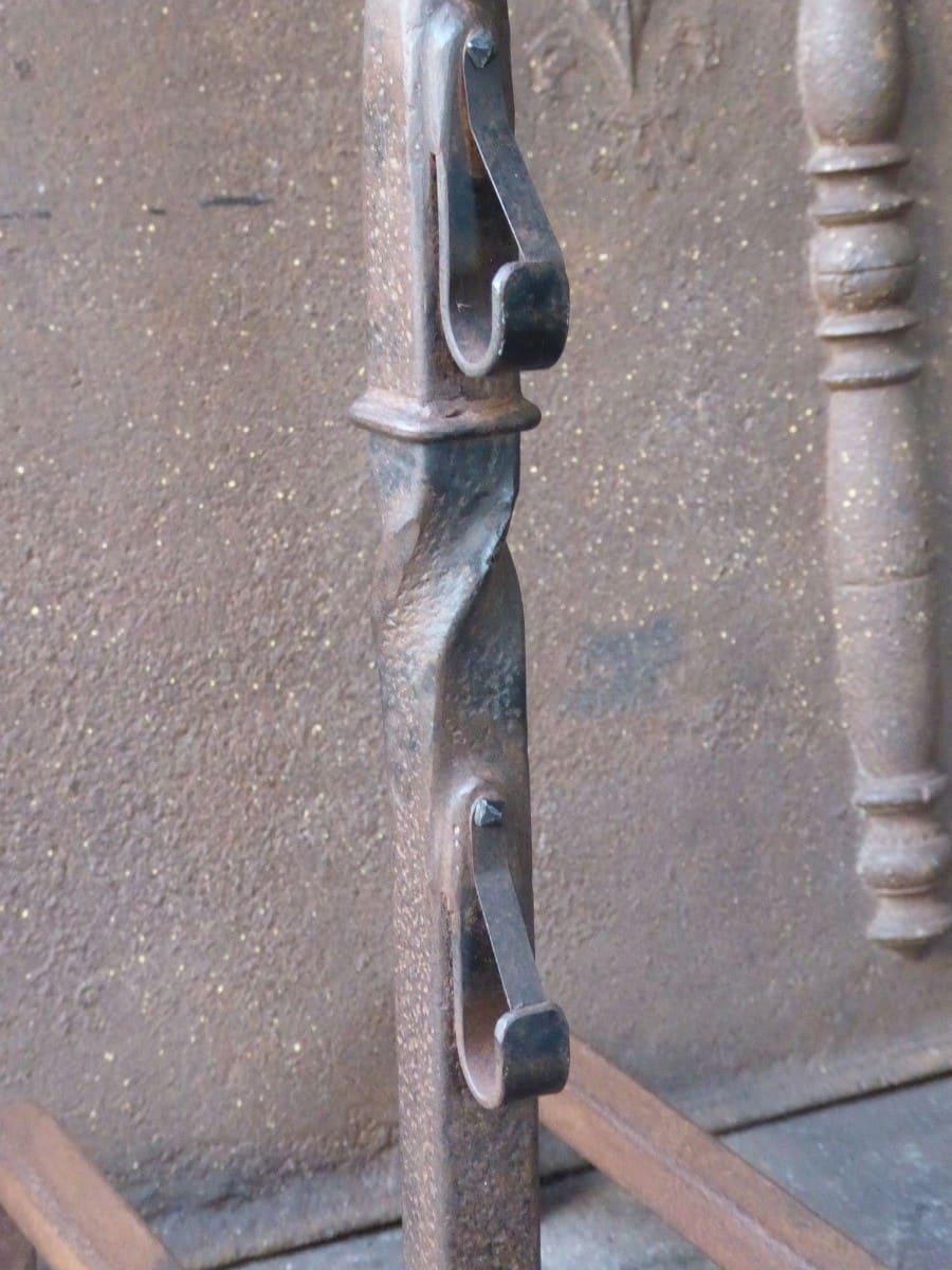20th Century French Gothic Style Andirons or Firedogs For Sale 3