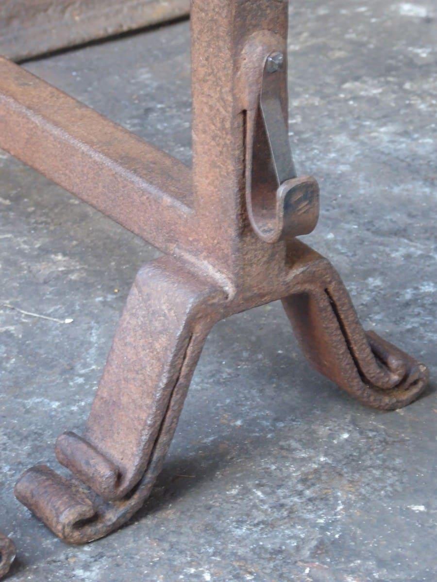 20th Century French Gothic Style Andirons or Firedogs For Sale 4