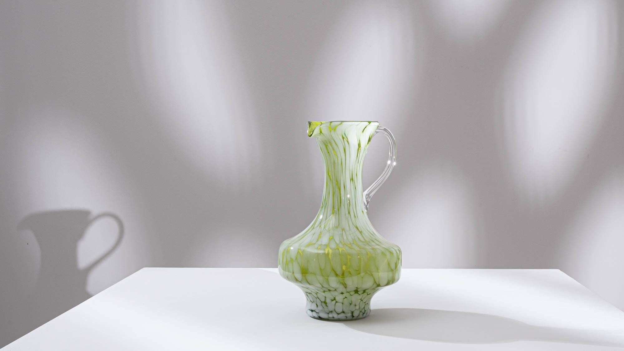 20th Century French Green Glass Vase For Sale 4