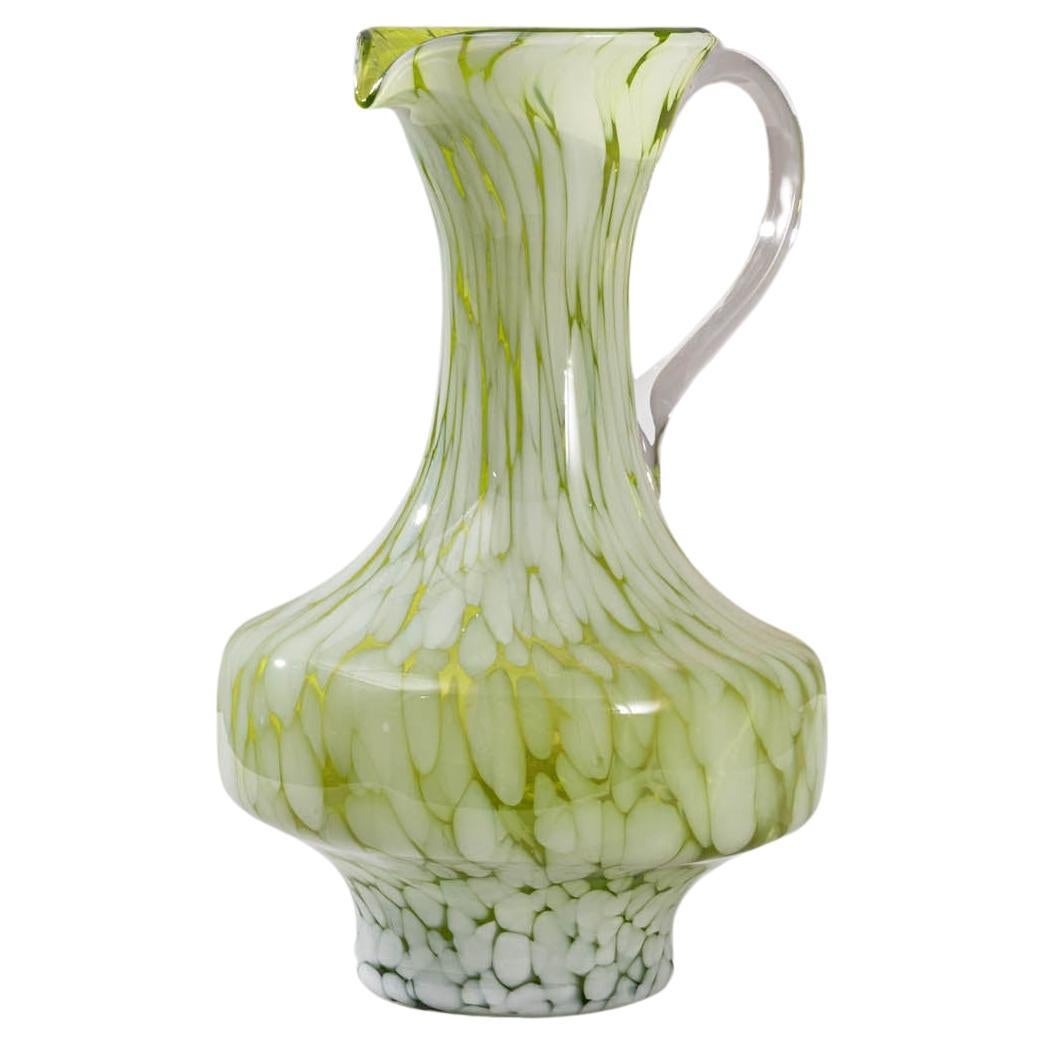 Französische Vase aus grünem Glas des 20. Jahrhunderts