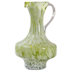 Französische Vase aus grünem Glas des 20. Jahrhunderts