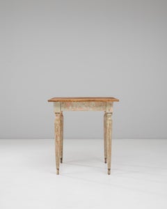 20th Century French Gustavian Wood Patinated Side Table
