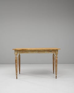 20th Century French Gustavian Wood Patinated Side Table