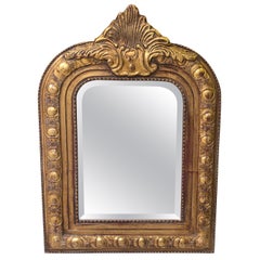 20th Century French Hand Carved Giltwood Mirror in Louis XV Style