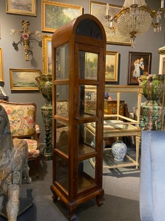 20th Century French Hand Carved Large Vitrine with an Arch at the Top