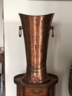 20th Century French Hand Hammered Copper Umbrella Holder