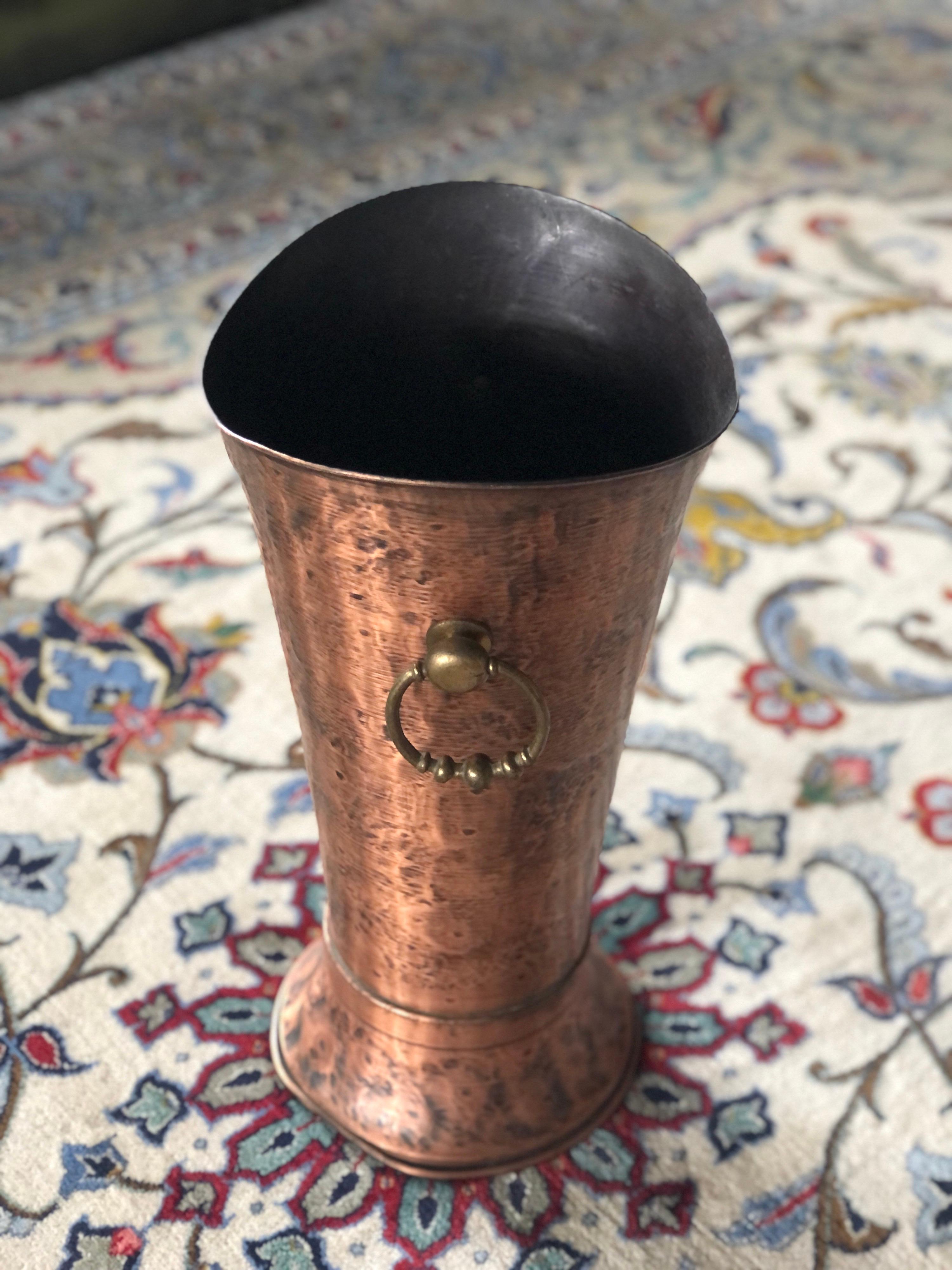 20th Century French Hand Hammered Copper Umbrella Holder 2