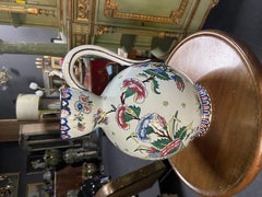 20th Century, French, Hand Painted Ceramic Pot Marked Gien