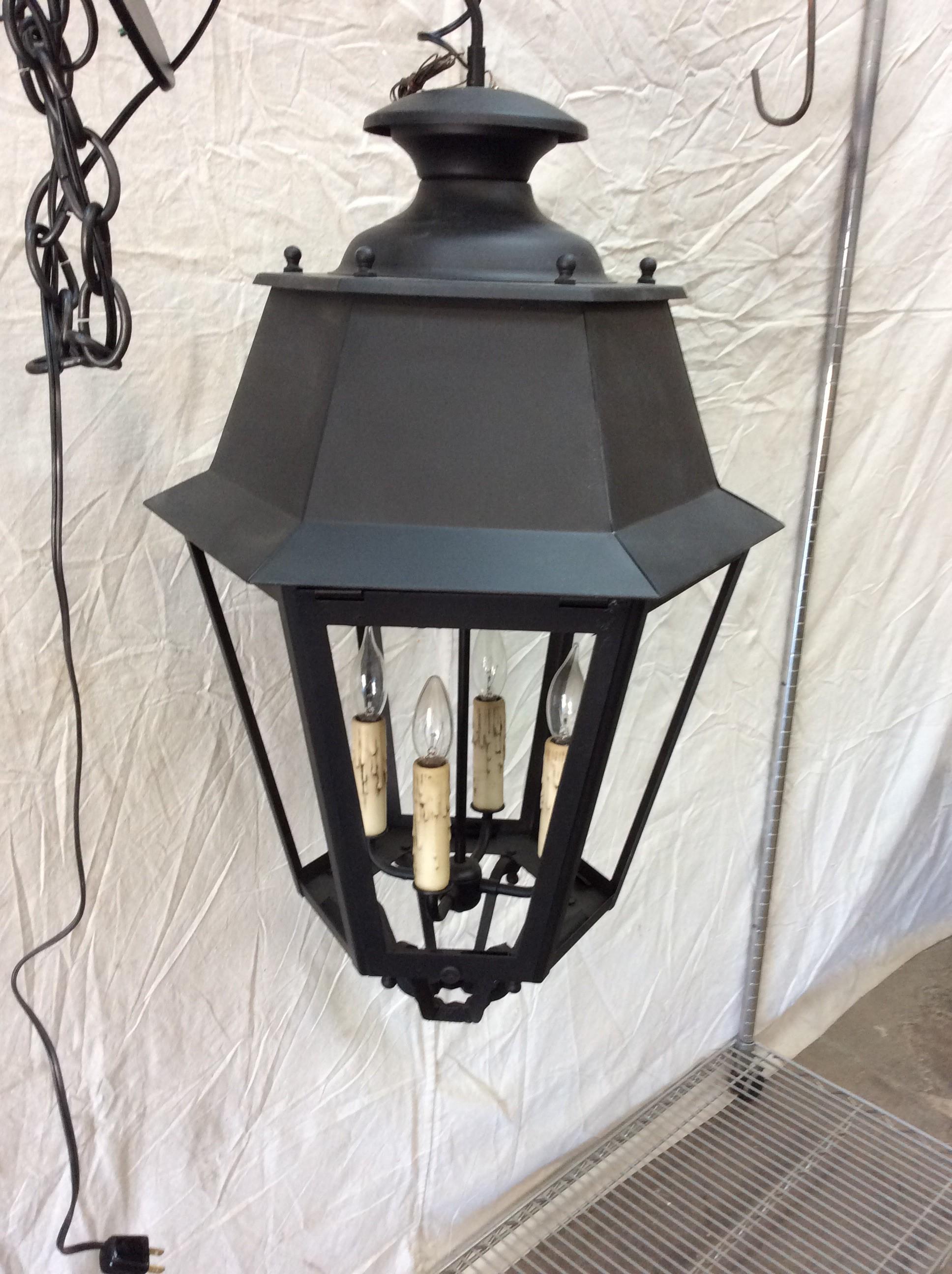 20th Century French Hanging Lantern In Good Condition For Sale In Burton, TX