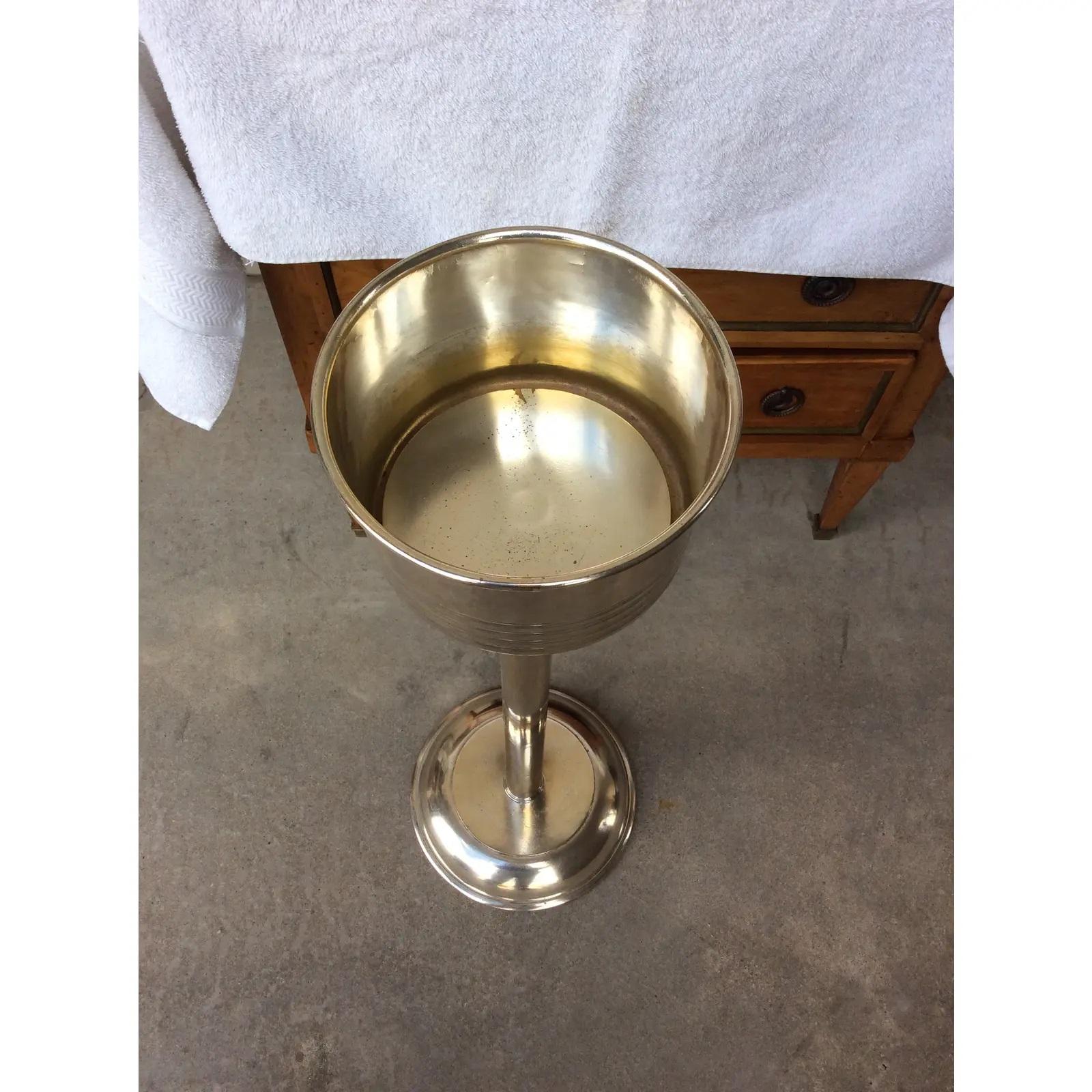 Soporte enfriador de champán de plata de hotel francés del siglo XX Chapado en plata en venta