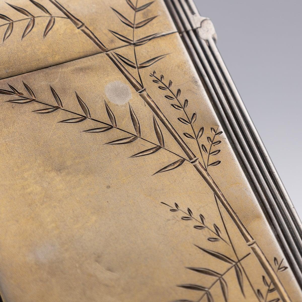 Portasigarette in argento massiccio di importazione francese del XX secolo in vendita 7