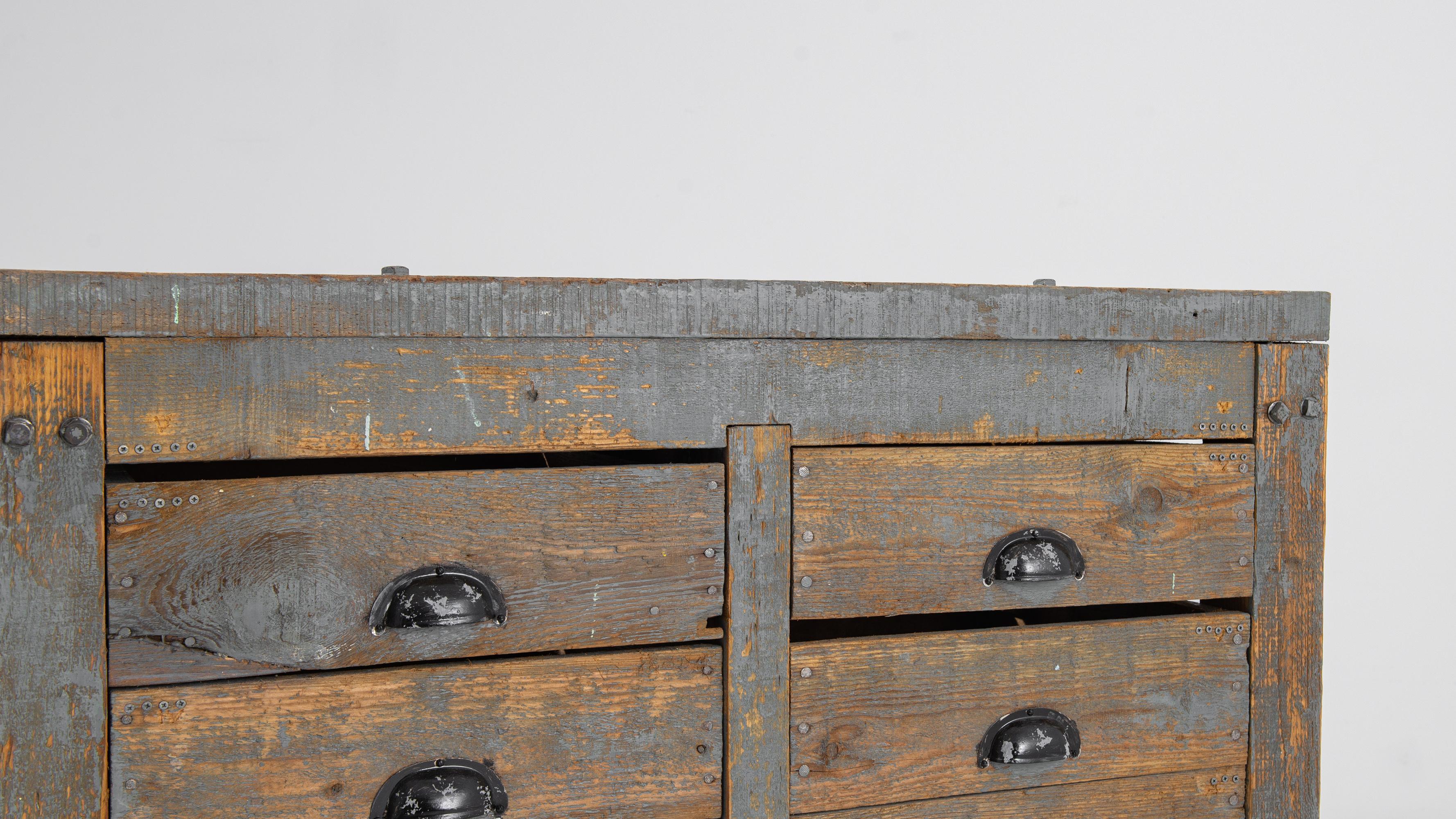 20th Century, French Industrial Drawer Bank For Sale 8